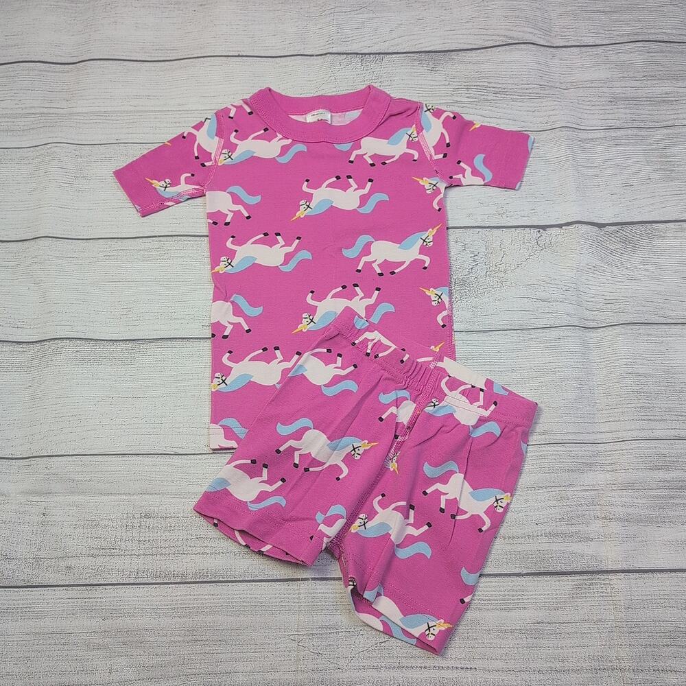 4 Hanna Andersson Unicorn Gallop Short John Pajamas